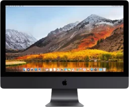 Product photo of the iMac Pro head-on